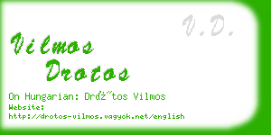 vilmos drotos business card